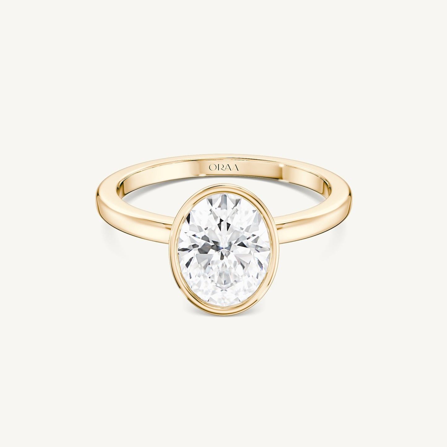 Oval Full Bezel Ring