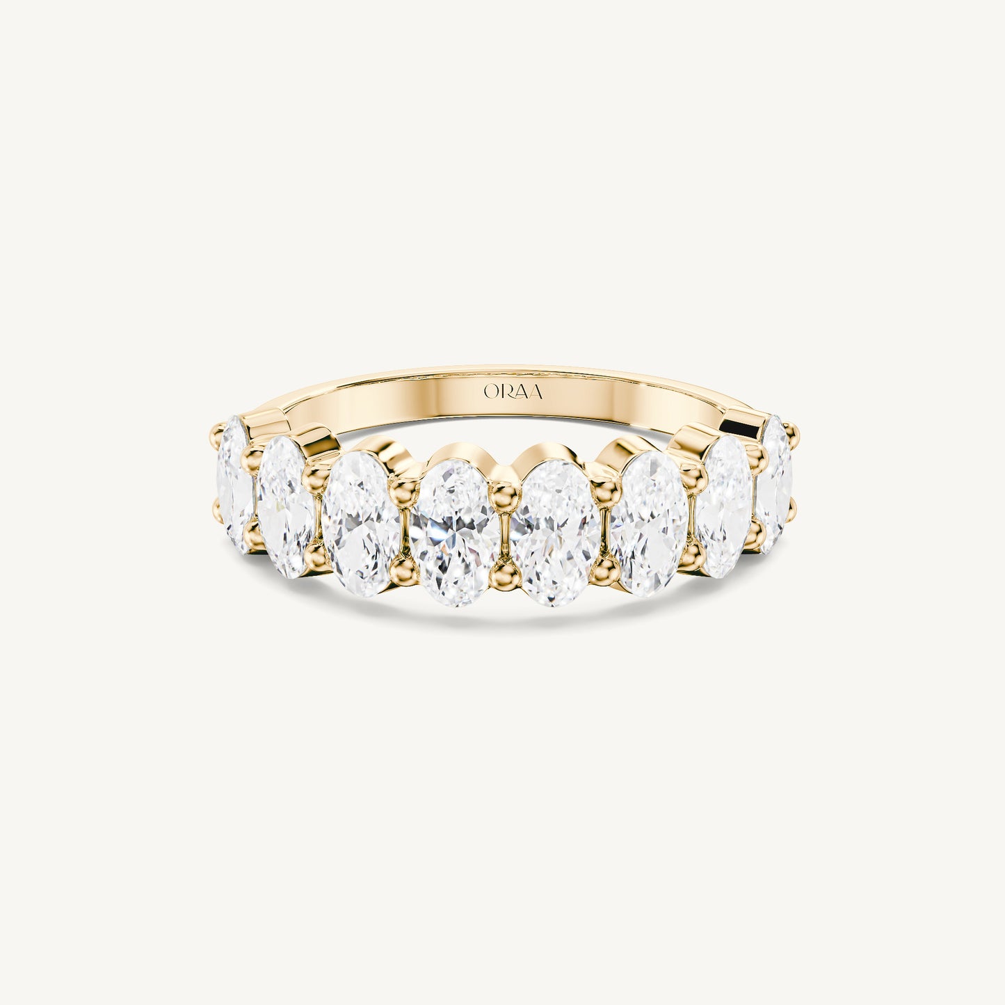 Oval Half Eternity Band