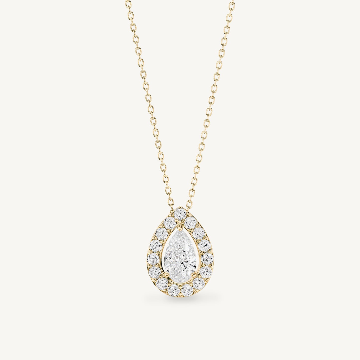 Pear Halo Pendant