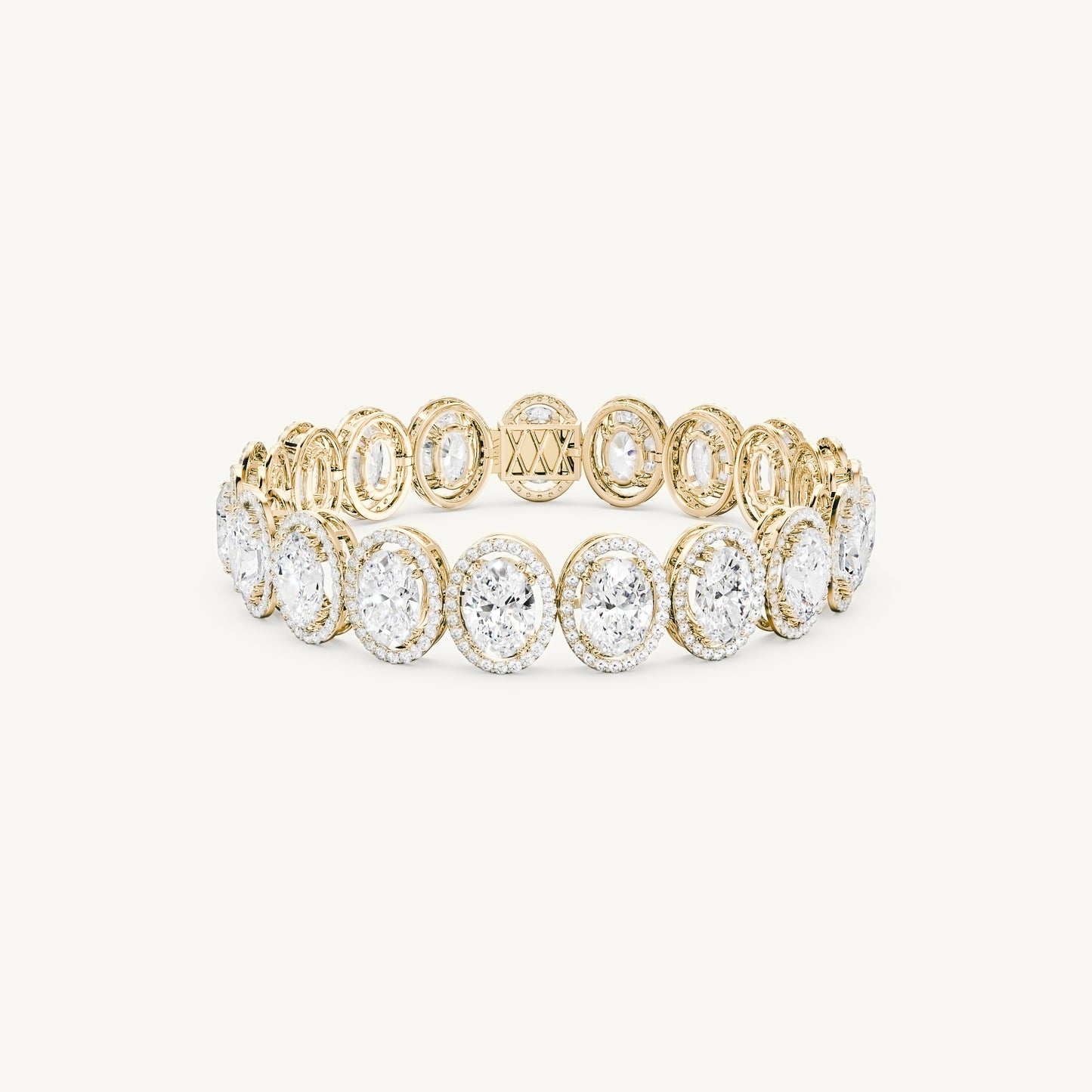 Oval Halo Tennis Bracelet