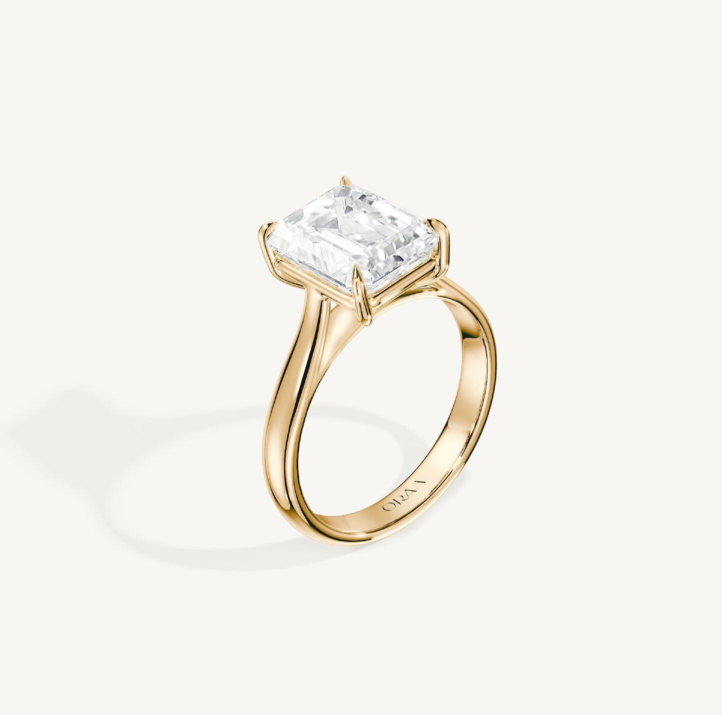 Emerald-Cut Wide Band Ring