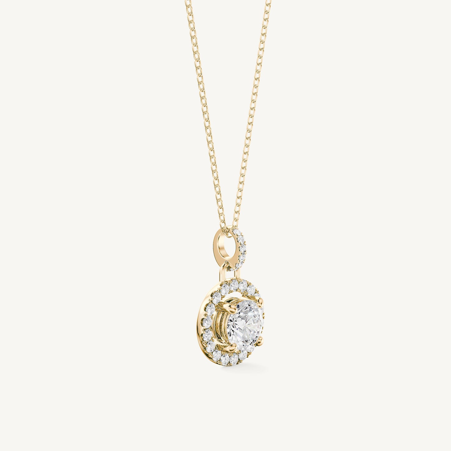 Round Halo Pendant