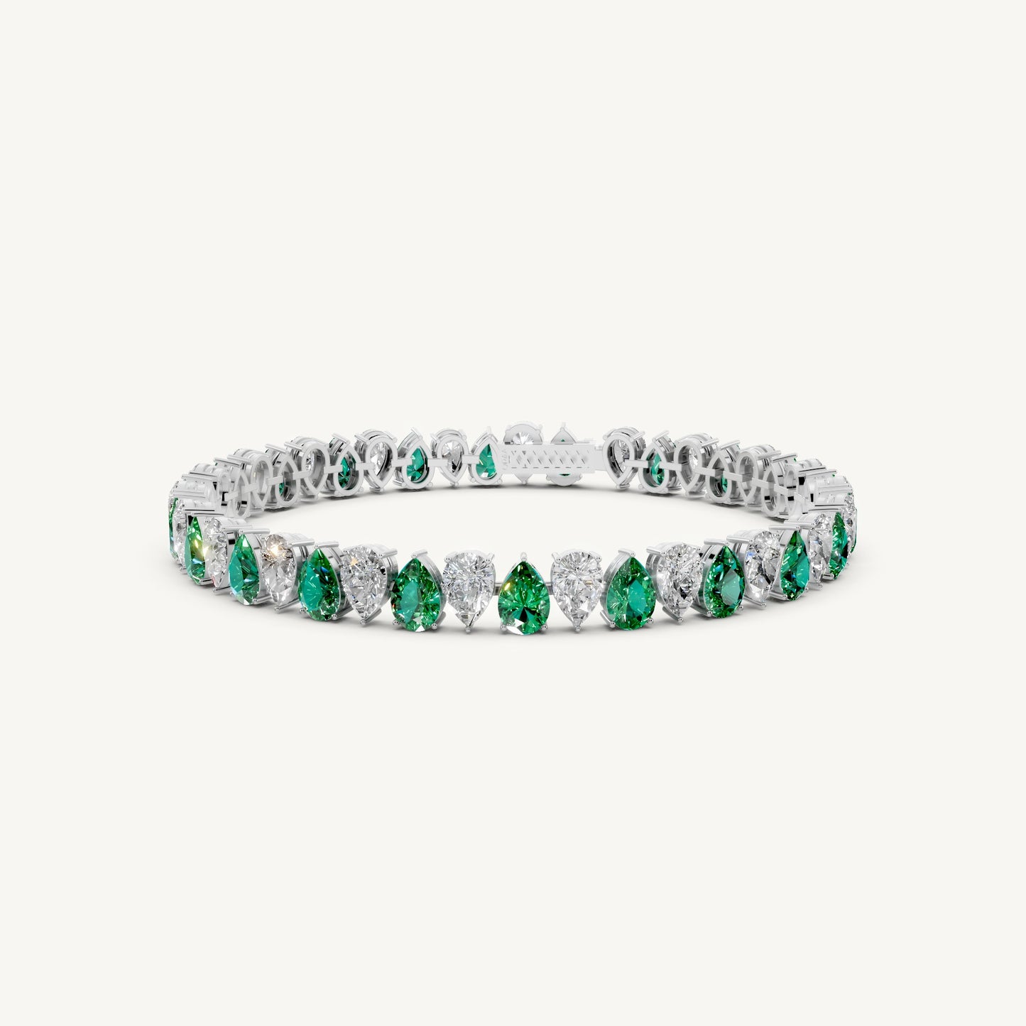 Pear Alternating Tennis Bracelet