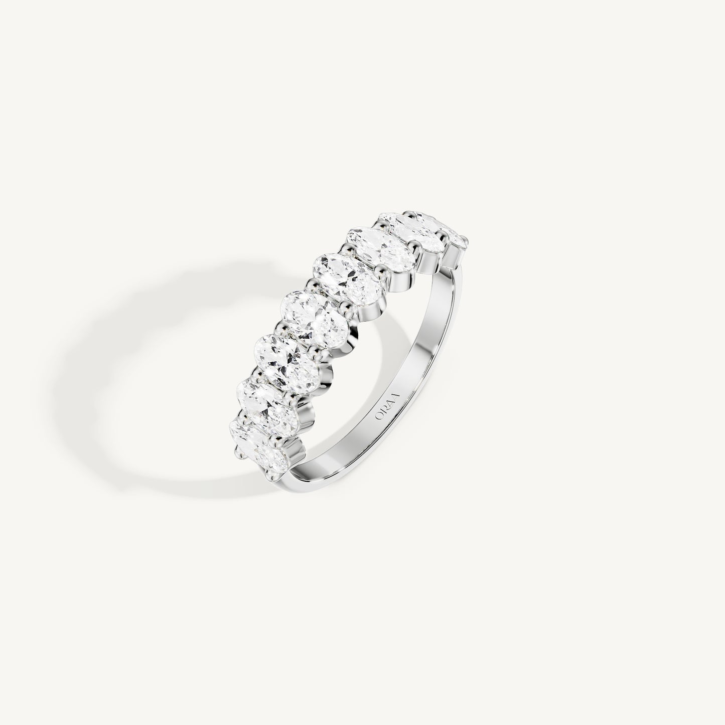 Oval Half Eternity Band