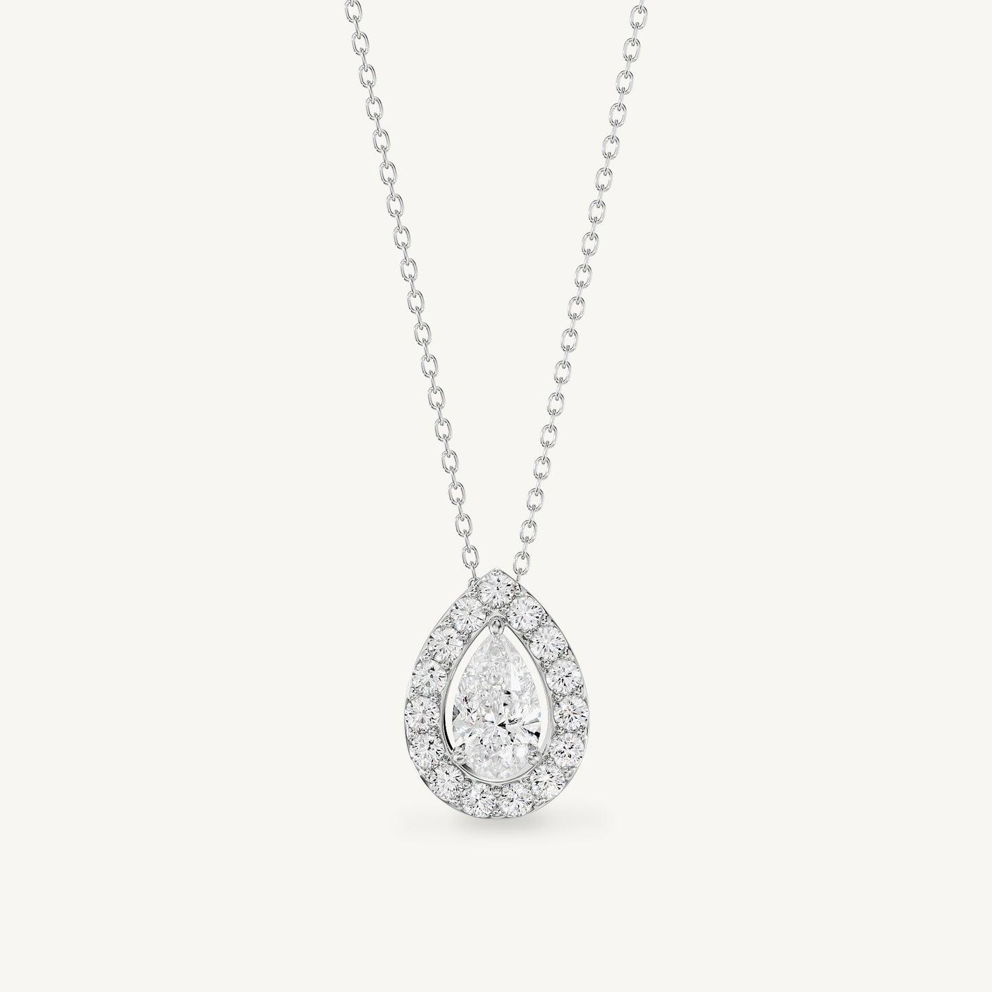 Pear Halo Pendant