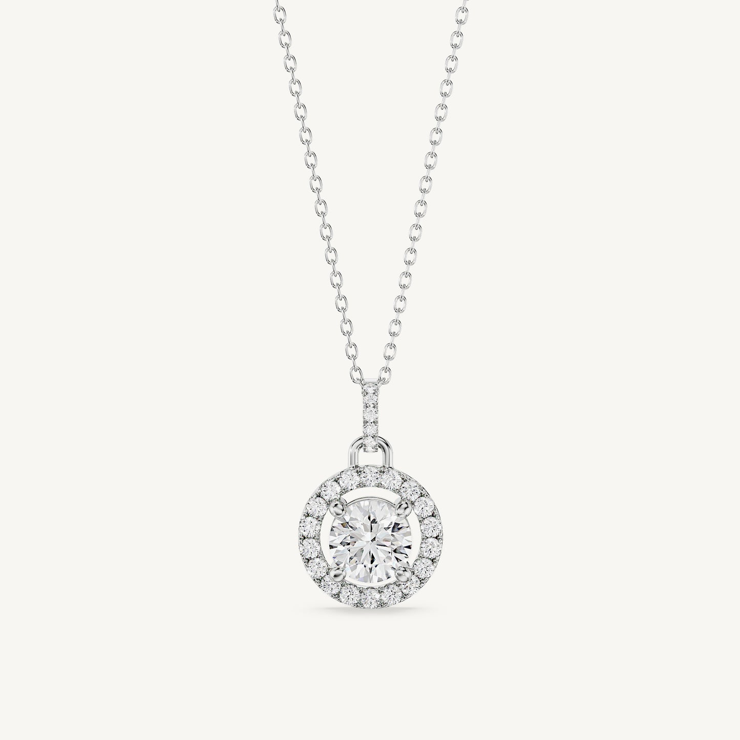 Round Halo Pendant