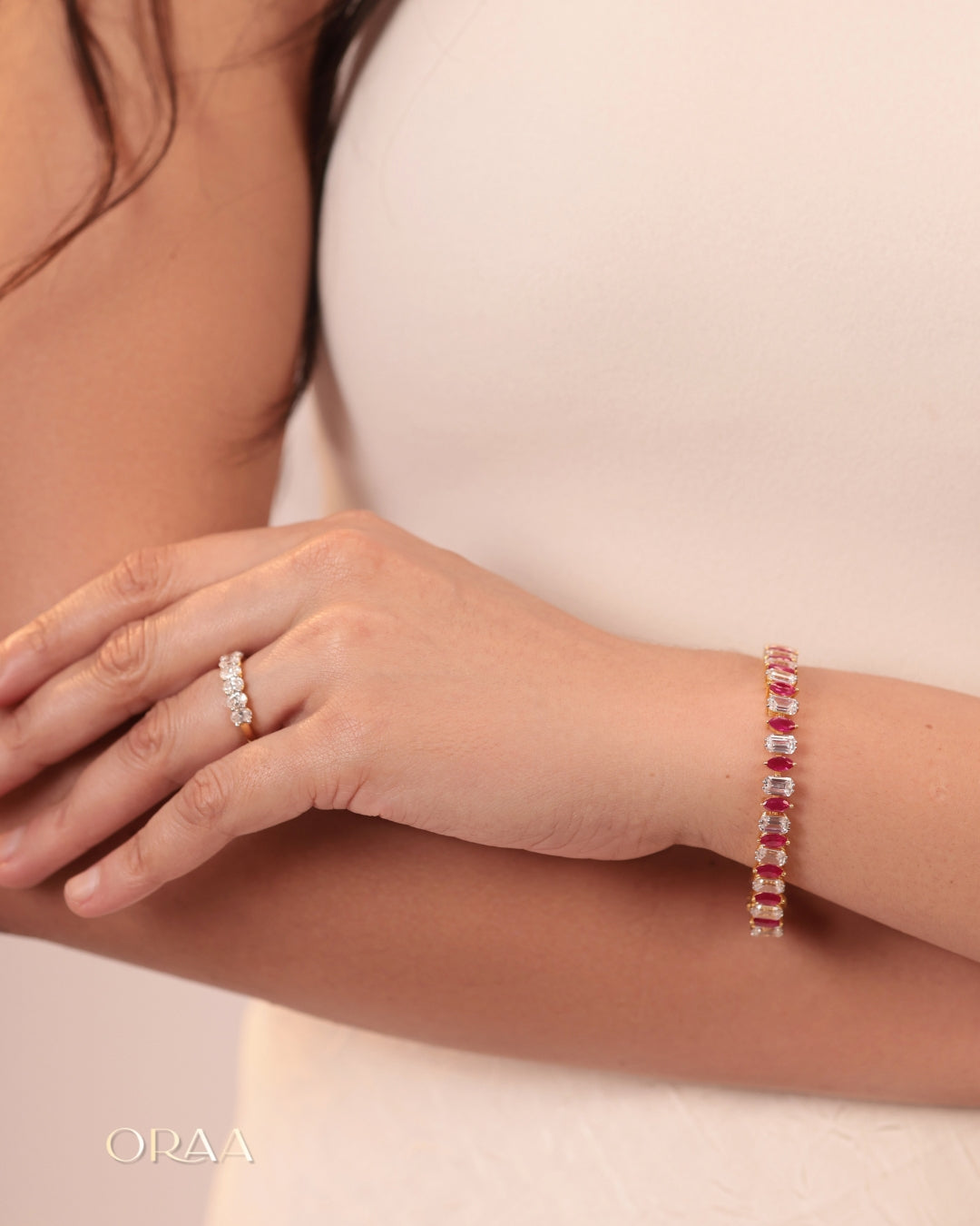 Marquise Ruby Tennis Bracelet
