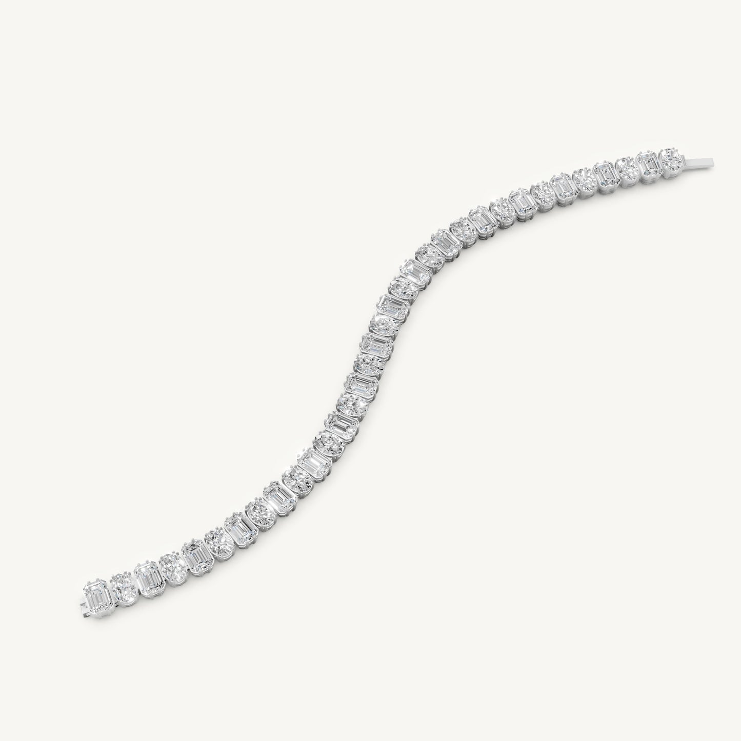 Oval & Emerald-Cut Tennis Bracelet