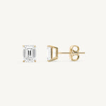 Emerald-Cut Diamond Studs