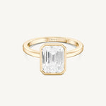 Emerald-Cut Full Bezel Ring