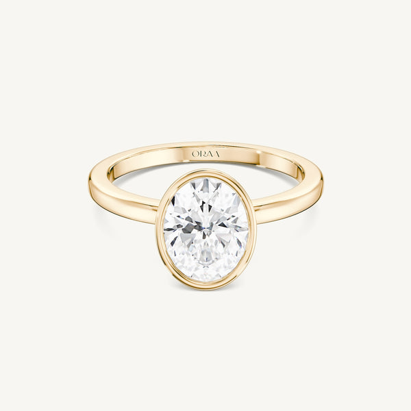 Oval Full Bezel Ring
