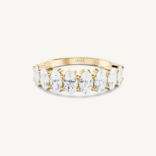 Oval Half Eternity Band