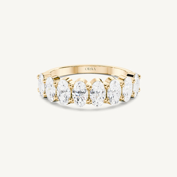 Oval Half Eternity Band
