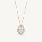 Pear Halo Pendant