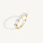 Pear Half Eternity Band
