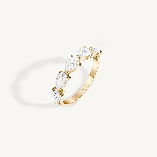 Pear Half Eternity Band