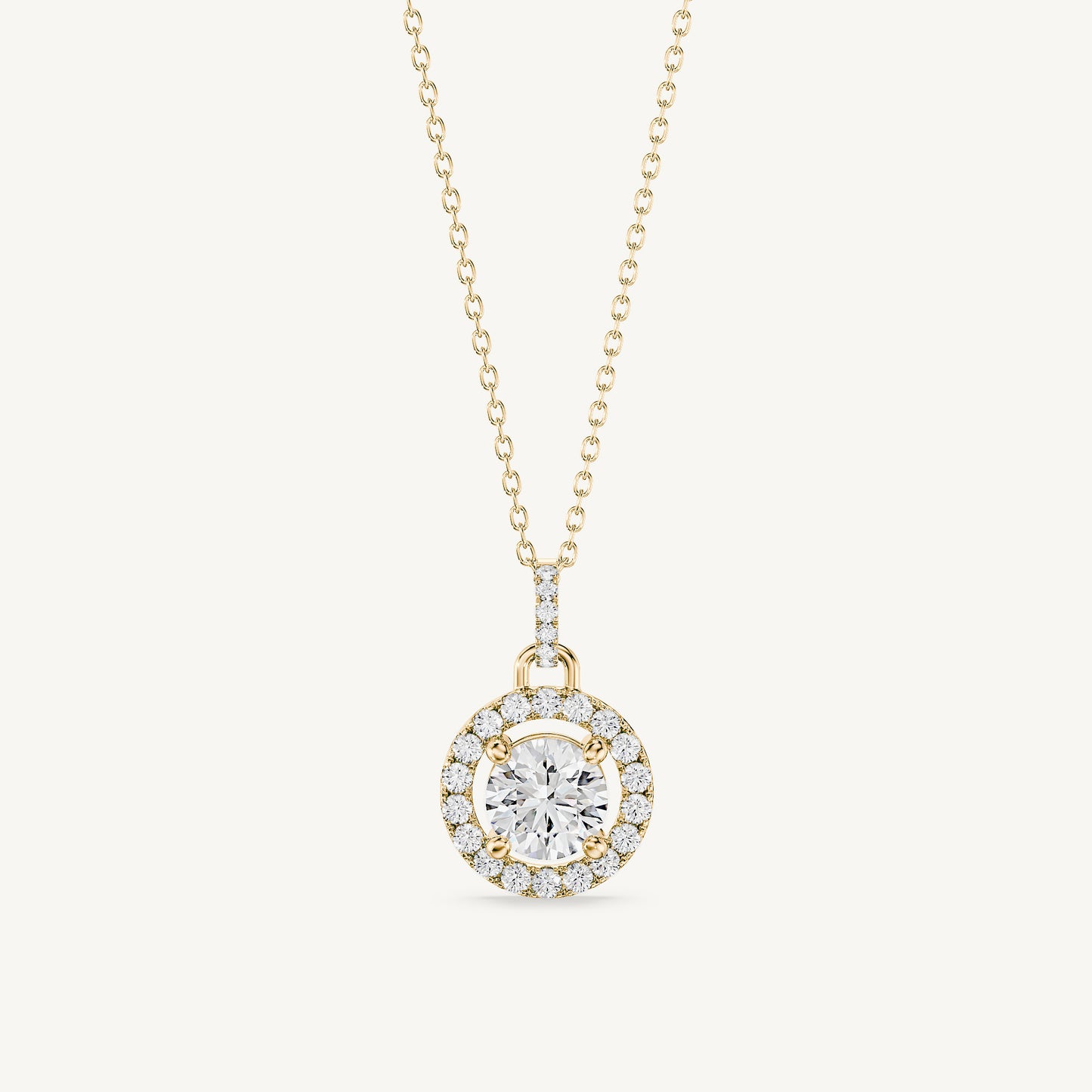 Round Halo Pendant
