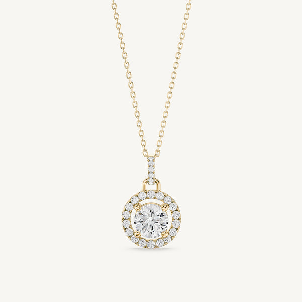 Round Halo Pendant