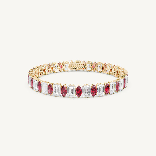 Marquise Ruby Tennis Bracelet