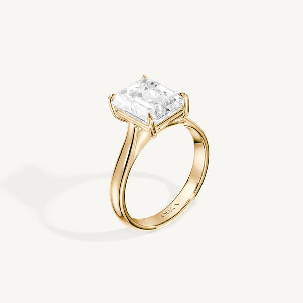 Emerald-Cut Wide Band Ring