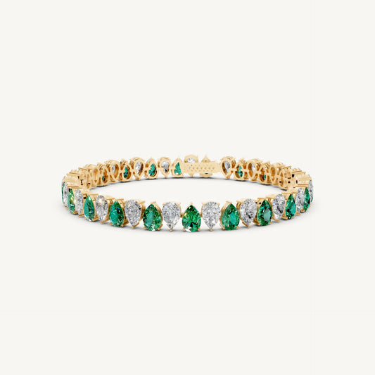 Pear Alternating Tennis Bracelet