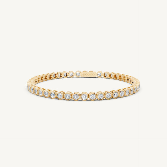 Round Bezel Tennis Bracelet