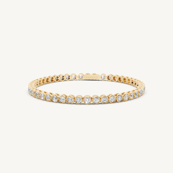 Round Bezel Tennis Bracelet