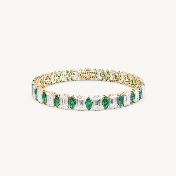 Marquise Emerald Tennis Bracelet