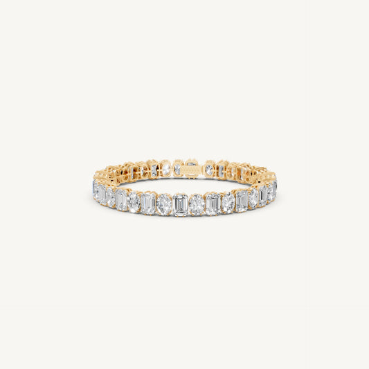 Oval & Emerald-Cut Tennis Bracelet