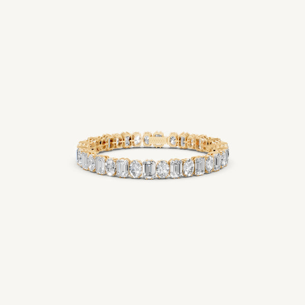 Oval & Emerald-Cut Tennis Bracelet