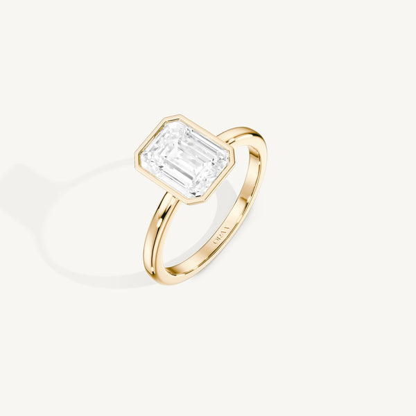 Emerald-Cut Full Bezel Ring