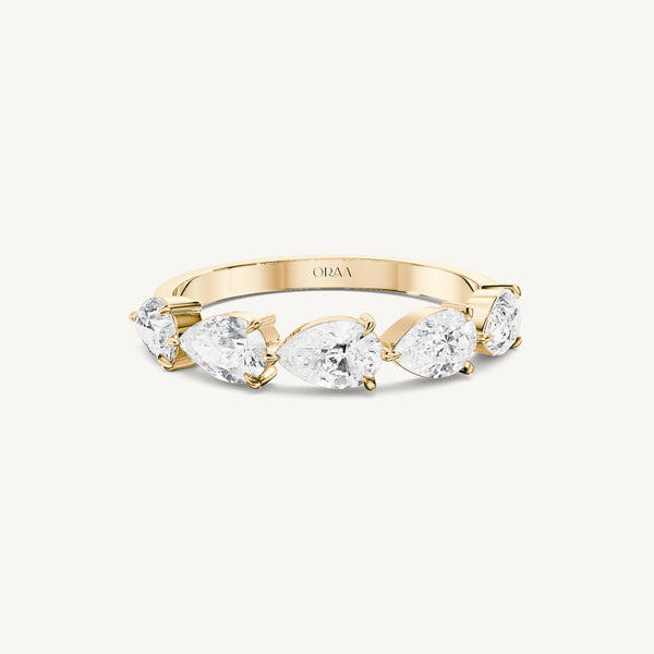 Pear Half Eternity Band