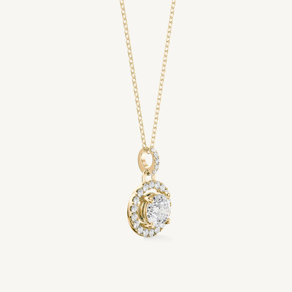 Round Halo Pendant
