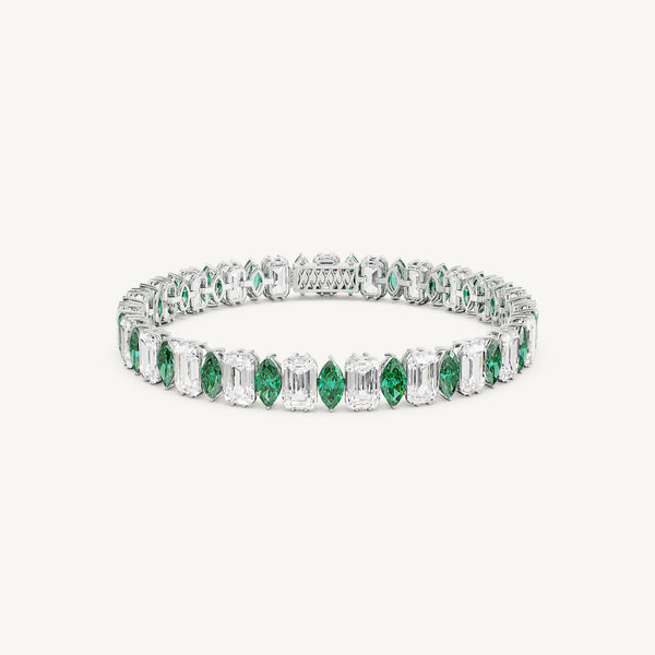 Marquise Emerald Tennis Bracelet