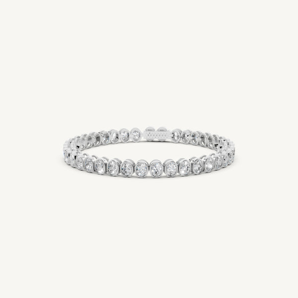Oval Bezel Tennis Bracelet