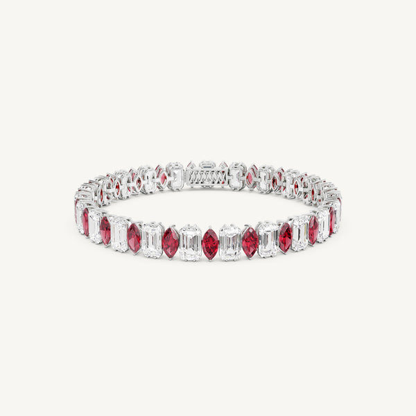 Marquise Ruby Tennis Bracelet
