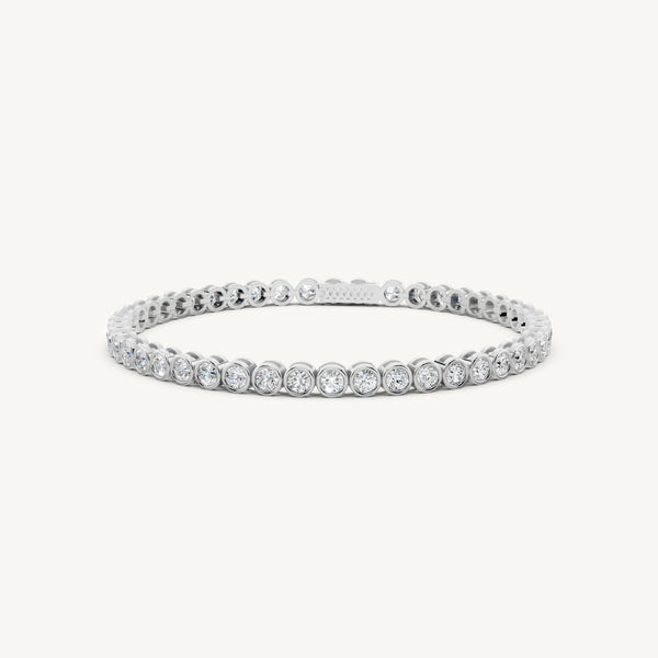 Round Bezel Tennis Bracelet