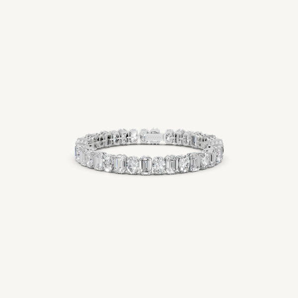Oval & Emerald-Cut Tennis Bracelet