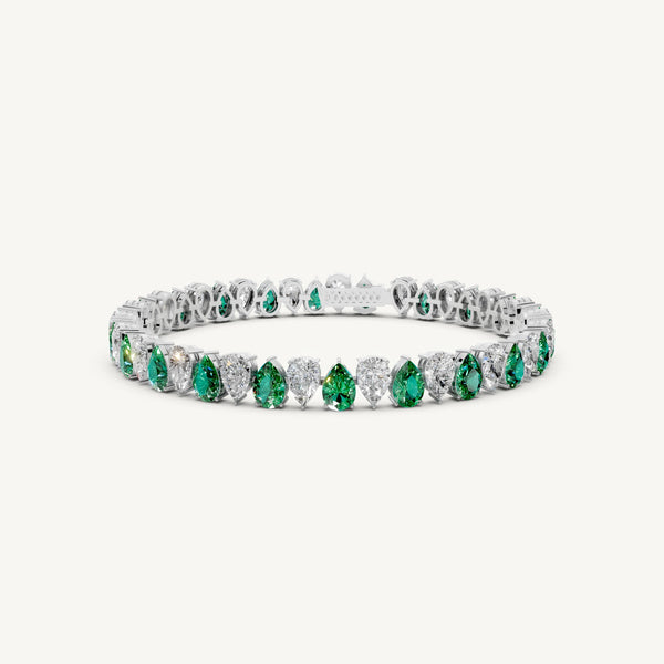 Pear Alternating Tennis Bracelet