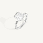 Emerald-Cut Full Bezel Ring