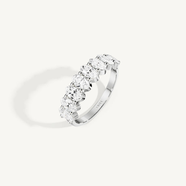 Oval Half Eternity Band