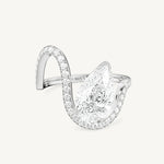 Pear Trace Pavè Ring