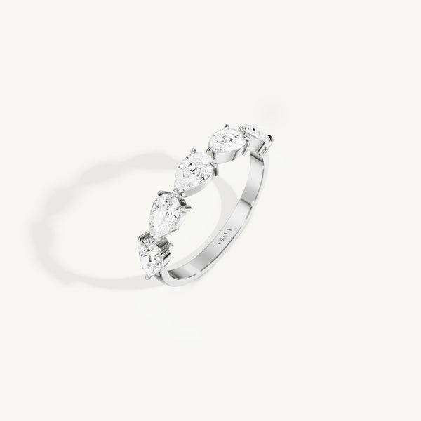 Pear Half Eternity Band