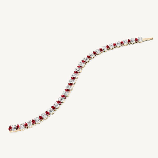 Marquise Ruby Tennis Bracelet