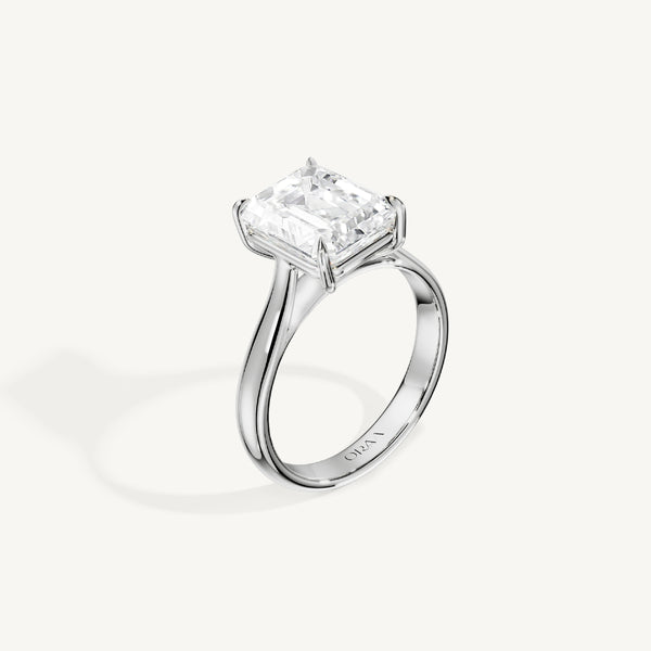 Emerald-Cut Wide Band Ring