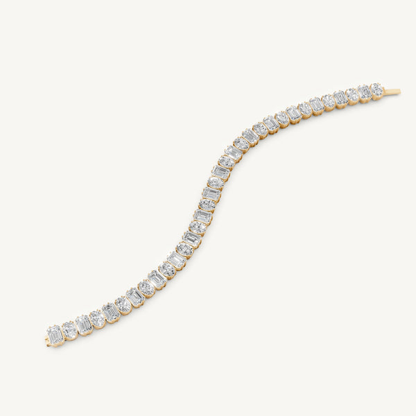 Oval & Emerald-Cut Tennis Bracelet