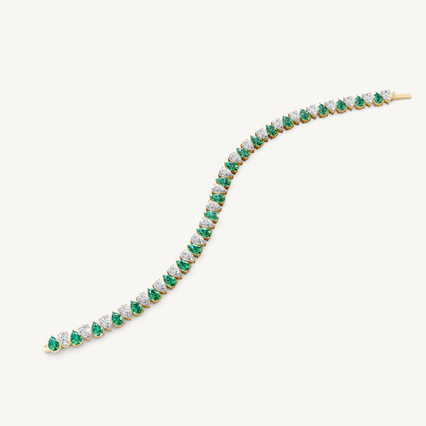 Pear Alternating Tennis Bracelet