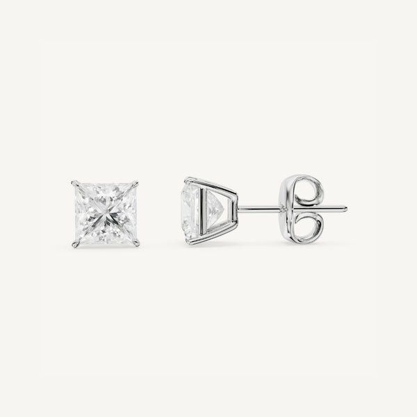 Princess-Cut Diamond Studs