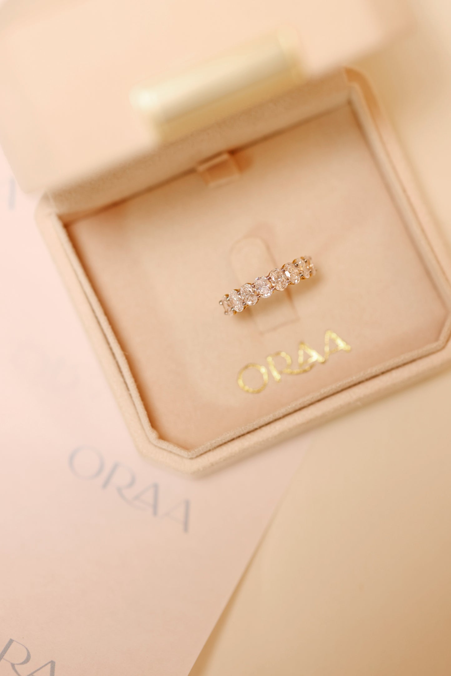 Oval Half Eternity Band
