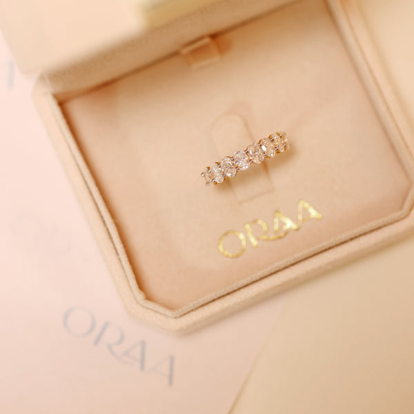 Oval Half Eternity Band